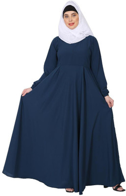 BT - Being Traditional Nida Matte Solid Abaya(Blue)