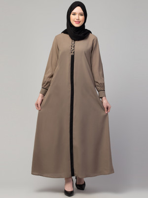 Subeda Nida Matte Solid Abaya(Beige)