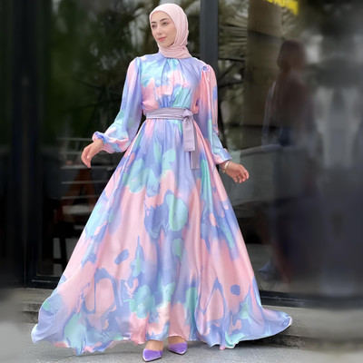 bhavyata Nida Matte Printed Abaya(Multicolor)