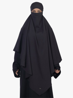 Ana Polyester Solid Burqa(Black)