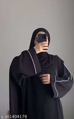 ATF Polycotton Solid Burqa(Black)