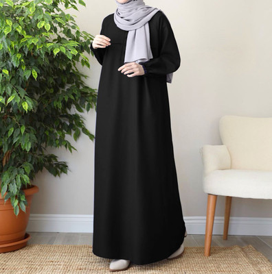 MM COLLECTION Polycotton Self Design Burqa(Black)