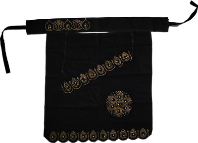 UNIQUE QUEEN Cotton Blend Solid Burqa(Black)