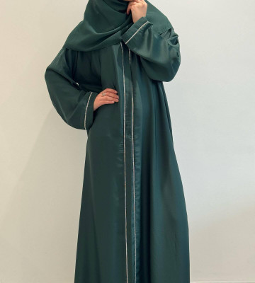RECENT TRENDS Crepe Solid Burqa(Green)