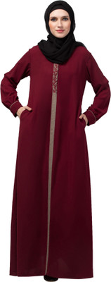 Subeda Nida Matte Solid Abaya(Maroon)