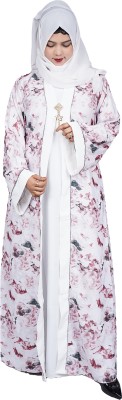 ABAYA MAYA ENTERPRISES Cotton Blend Self Design Burqa With Hijab(White)