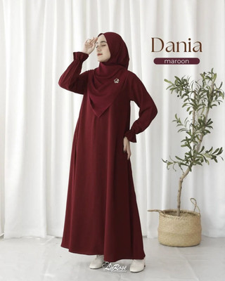 DC Cotton Blend Self Design Burqa With Hijab(Maroon)