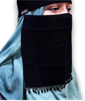 DILKASH TEXTILE Nida Matte Naqab(Black)