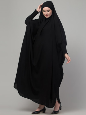Nazneen Nida Matte Self Design Abaya(Black)