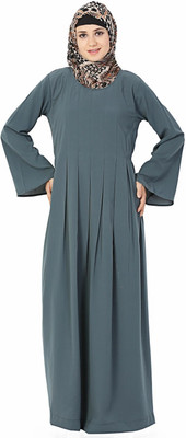 Momin Libas Polyester Abaya(Grey)
