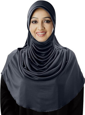 MEHAR Polycotton Solid Abaya(Grey)
