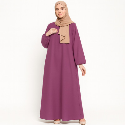 KK FASHION Cotton Silk Solid Burqa(Pink)