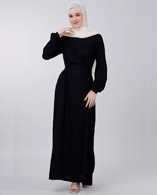 SILK ROUTE London Polyester Abaya(Black)