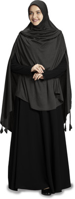 mehar hijab Polycotton Solid Abaya(Black)