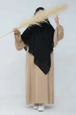 Hummiii Chiffon Solid Naqab(Black)