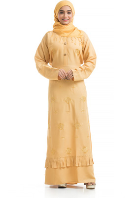 The Ocean Export and Import Cotton Blend Self Design Burqa(Beige)