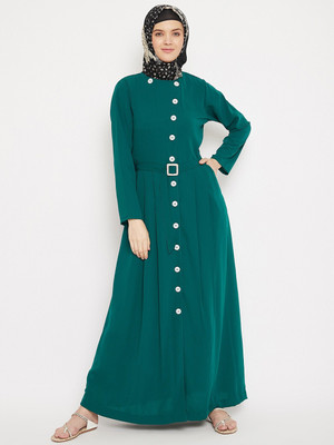Momin Libas Polyester Abaya(Green)