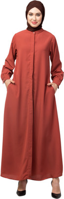 Nazneen Nida Matte Solid Abaya(Orange)
