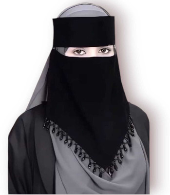 HAA Enterprise Chiffon Solid Naqab(Black)