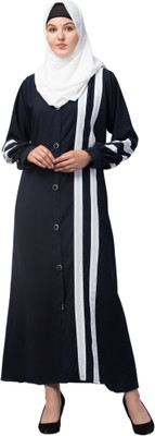 recent tdrends Crepe Solid Burqa With Hijab(Blue, White, White)