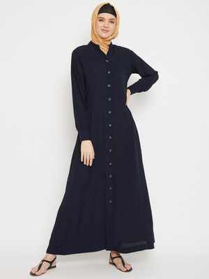 FORELEVY Polyester Abaya(Blue)