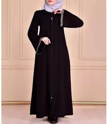 SHIFA Kashibo, Cotton Silk Solid Burqa With Hijab(Black)