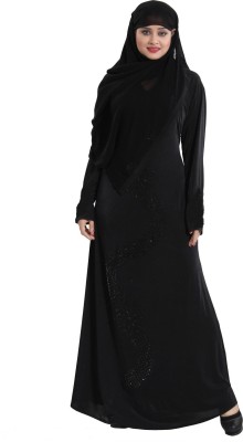 Mullick the designer Polyester Solid Burqa(Black)