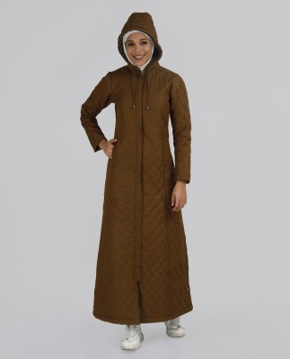 SILK ROUTE London Cotton Blend Solid Abaya(Brown)