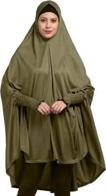 VERMELLO Polycotton Solid Burqa(Green)