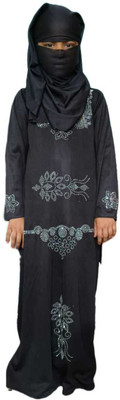 afifa Polyester Solid Burqa(Black)