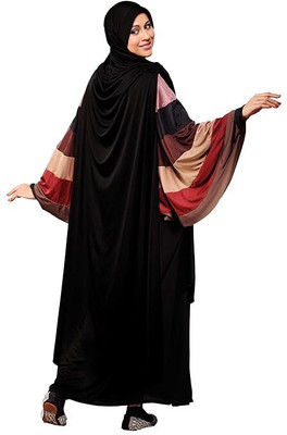 MEHAR Polycotton Solid Abaya(Black)