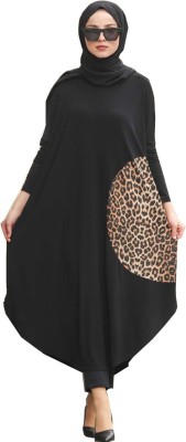 jsdc Animal Print Lycra Blend Women Kaftan