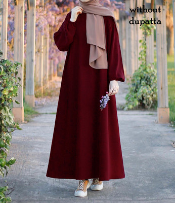 MM COLLECTION Kashibo Self Design Burqa(Maroon)