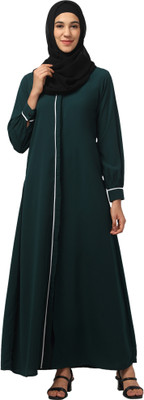 HAMOODIA Nida Matte Solid Abaya(Green)