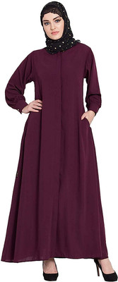 Cwen Collection Nida Matte Self Design Abaya(Maroon)
