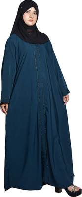 ARTRADERS Nida Matte Abaya With Hijab(Blue, Black)