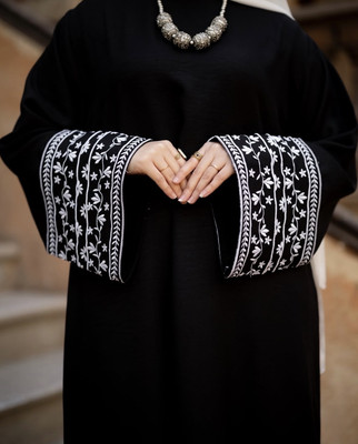 SHIFA Kashibo, Cotton Silk Solid Burqa(Black)