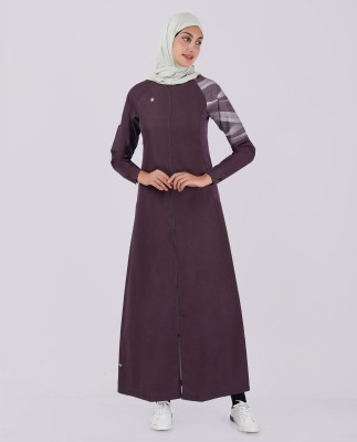 SILK ROUTE London Polyester Abaya(Purple)