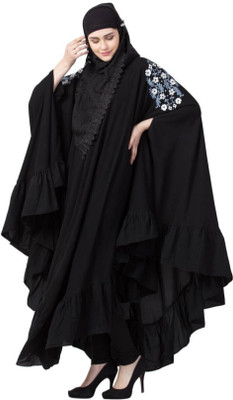 recent tdrends Crepe Solid Naqab With Hijab(Black)
