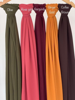 rudraCreation Georgette Solid Burqa(Multicolor)