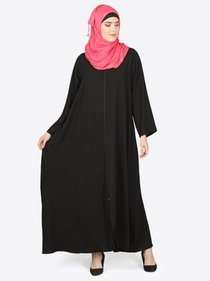Nazneen Nida Matte Solid Burqa(Black)