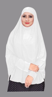 ASFIRK Polyester Burqa(White)