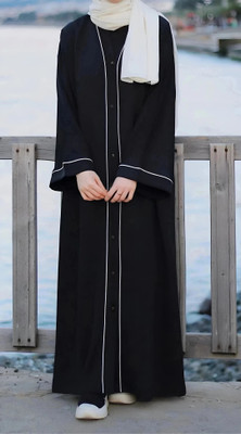 Alabaya collection Crepe Solid Abaya(Black)