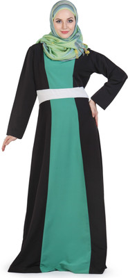 FORELEVY Polyester Solid Abaya(Multicolor)