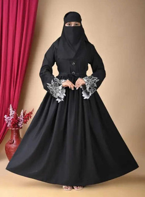 TULIP Cotton Blend Burqa With Hijab(Black)