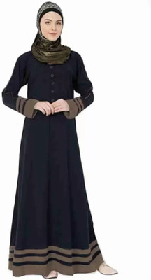 recent tdrends Crepe Solid Abaya With Hijab(Multicolor)