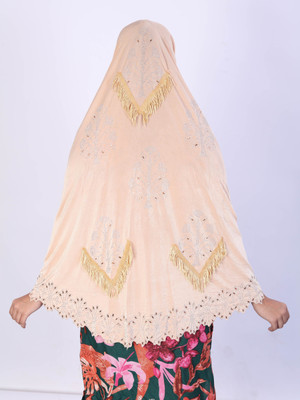 TEXNOVA Polyester Self Design Abaya(Beige)