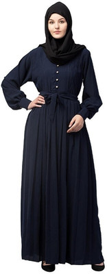 recent tdrends Crepe Solid Burqa With Hijab(Blue)