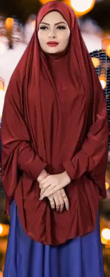 RS TRADERS Cotton Silk Self Design Abaya(Maroon, Blue)