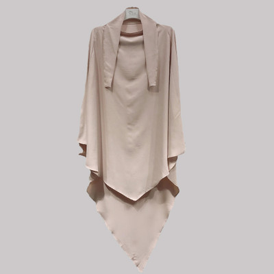 MODEST CITY Crepe Self Design Abaya(Beige)